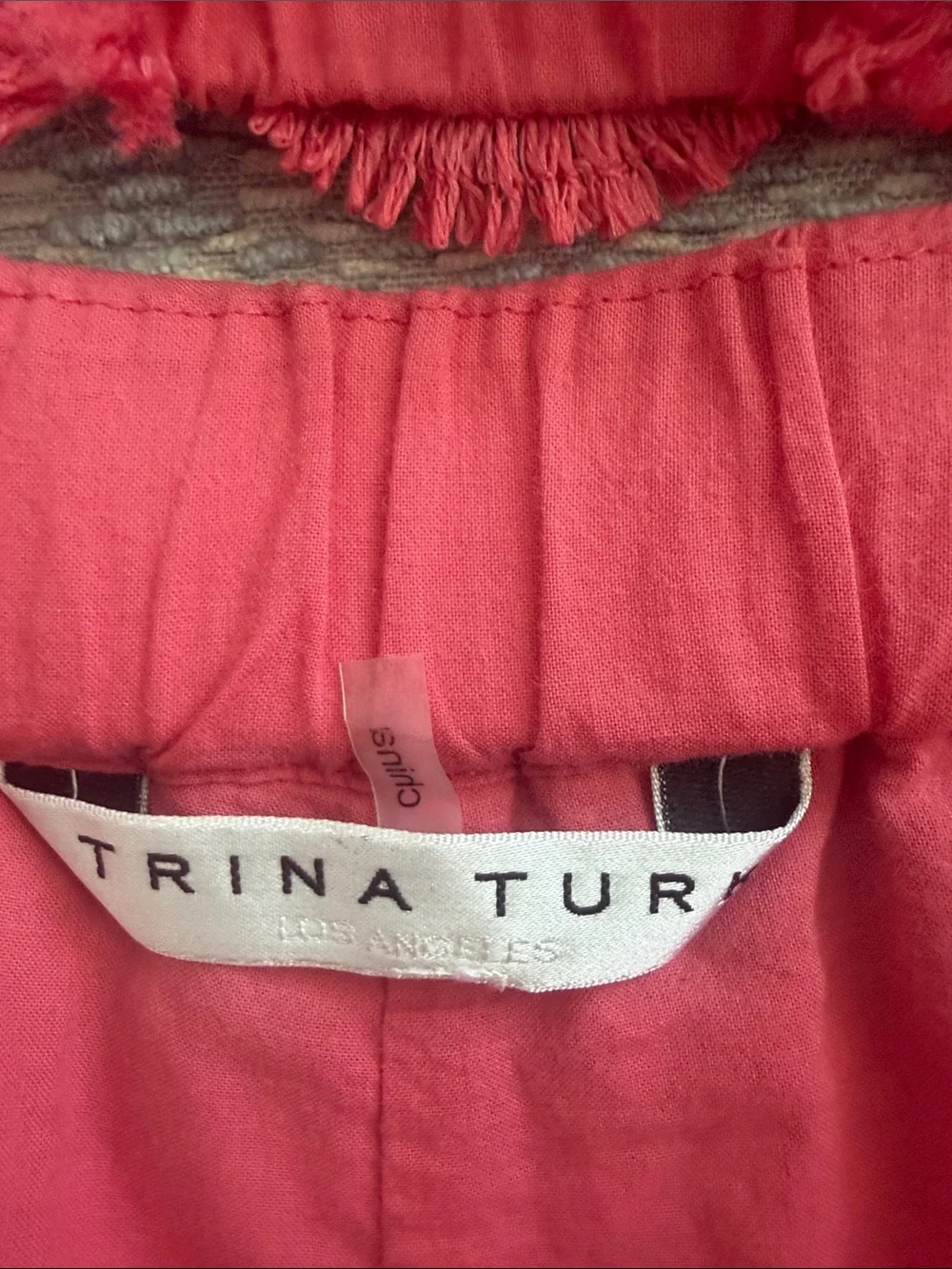 Trina Turk Coral Pink Off-Shoulder Top & Shorts Set